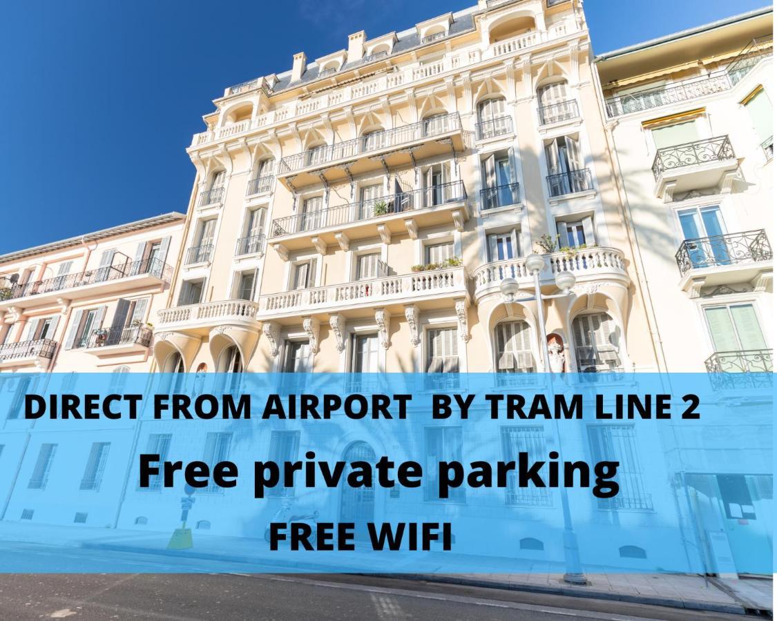 Le 323 Prom - 2 Chambres - Ac - Parking - Tram Et Supermarche Proches - Front De Mer Nizza Kültér fotó