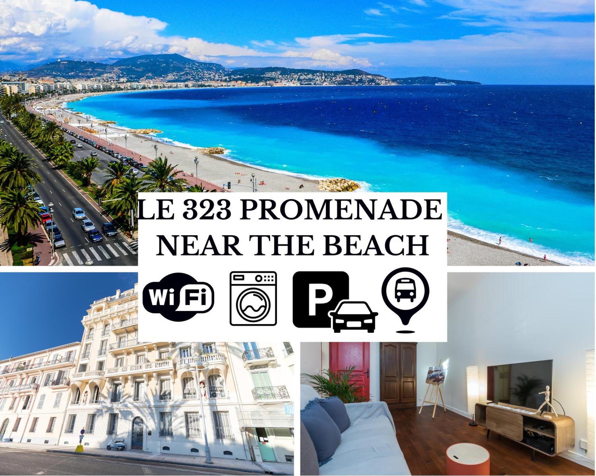 Le 323 Prom - 2 Chambres - Ac - Parking - Tram Et Supermarche Proches - Front De Mer Nizza Kültér fotó